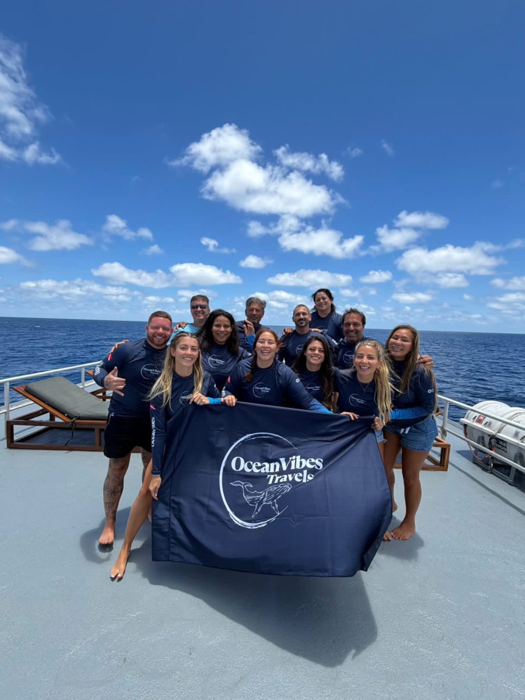 Ocean Vibes Travel · Miami, USA team wearing custom rash guards by The Ocean Lung