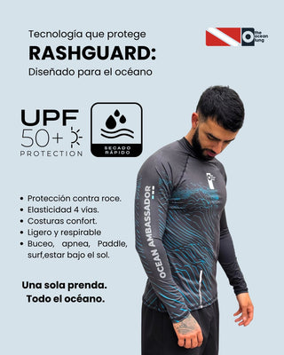Rashguard Hombre tiburón ballena