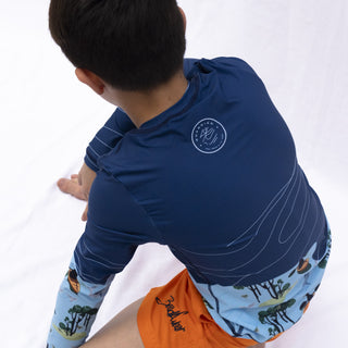 Rashguard De Baño Manga Larga Para Niño Coquí - Azul Oscuro