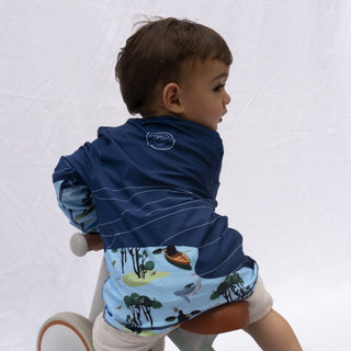 Rashguard De Baño Manga Larga Para Niño Coquí - Azul Oscuro