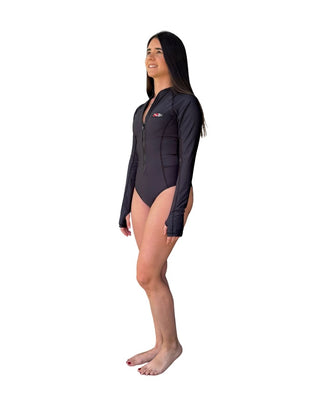 Vestido de Baño Negro Manga Larga Mujer – Diver