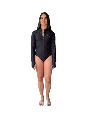 Vestido de Baño Negro Manga Larga Mujer – Diver