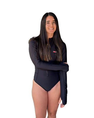 Vestido de Baño Negro Manga Larga Mujer – Diver