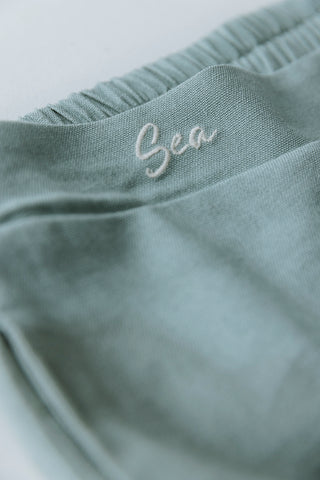 Set Lino Pantalón Verde Caracol