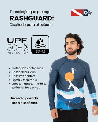 Rashguard Hombre ballena jorobada