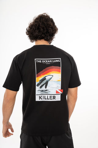 Camiseta Hombre Negra Orca