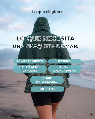 Chaqueta Mujer Trazo de Ballena Verde