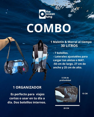 Maleta viajera Tiburón martillo + Organizador  Tiburón martillo