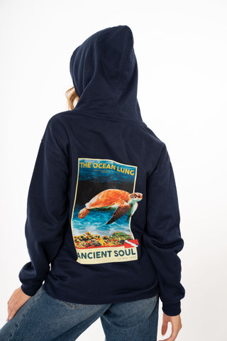 Hoodie Unisex Azul Tortuga