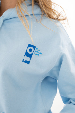 Hoodie Unisex azul Tiburón ballena