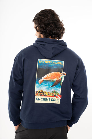 Hoodie Unisex Azul Tortuga