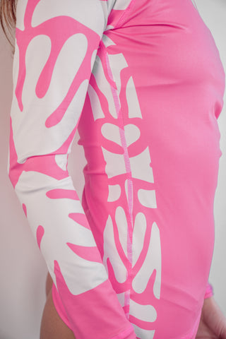 Rashguard mujer corales rosado
