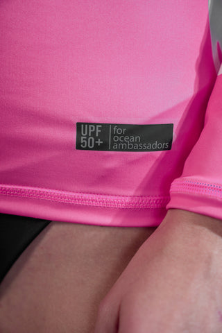 Rashguard mujer corales rosado