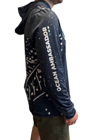 Jersey Capucha Tiburón Ballena Azúl Oscuro