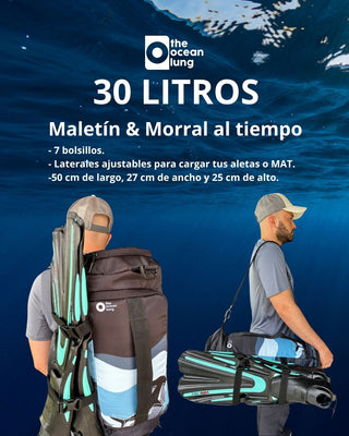 Maleta viajera 30 litros tiburón martillo