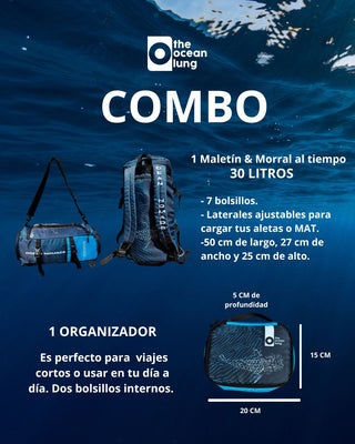 Maleta viajera Tiburón ballena + Organizador Tiburón ballena