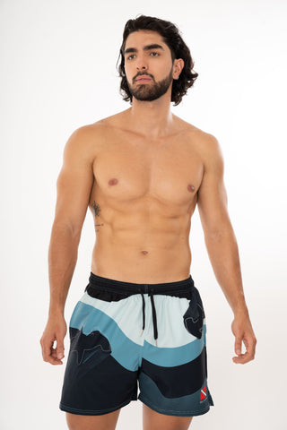 Pantaloneta Baño Hombre Verde Martillo