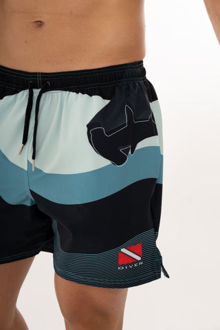 Pantaloneta Baño Hombre Verde Martillo