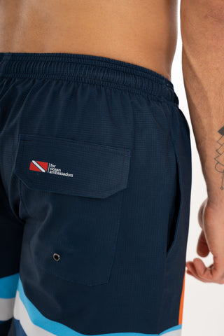 Pantaloneta Baño Hombre Azul Ballena