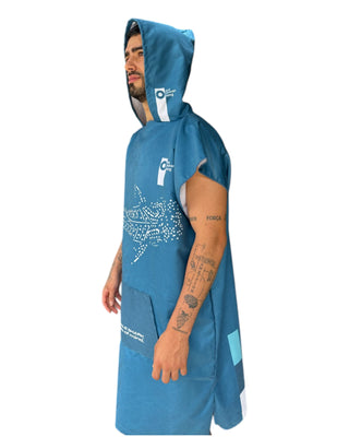 Poncho tiburón ballena -  Talla Única