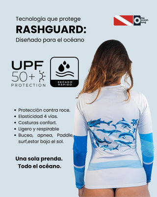 Rashguard mujer Cetáceos