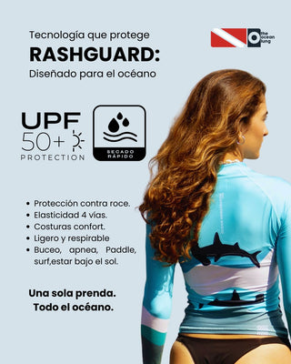 Rashguard Mujer Tiburón Martillo