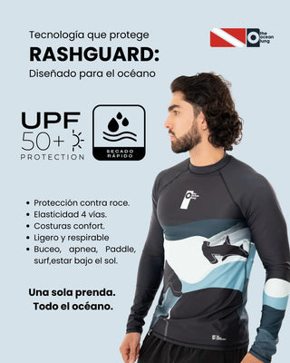 Rashguard Hombre Tiburón Martillo