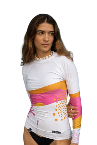 Rashguard Mujer Corales Blanco