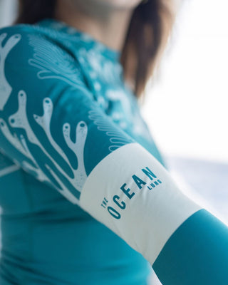 Rashguard mujer corales verde pacífico