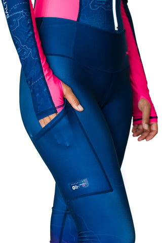 Leggings de Buceo Dive Like a Girl Azul Fucsia