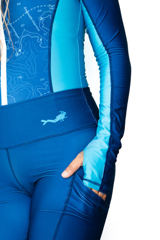 Leggings de Buceo Dive Like a Girl Aguamarina