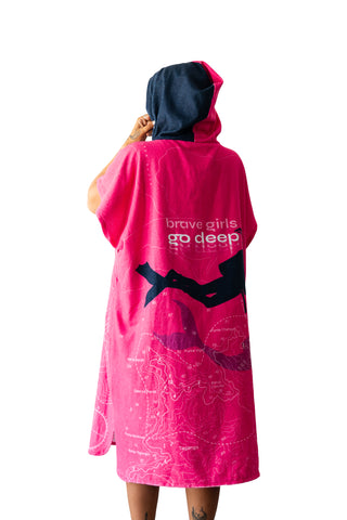 Poncho Dive Like a Girl Fucsia