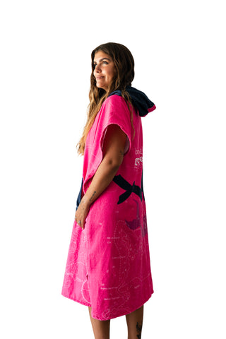 Poncho Dive Like a Girl Fucsia
